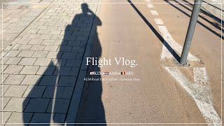 Flight Vlog  日本からブリュッセルまでのフライト記録  KLMオランダ航空 エコノミー  🇯🇵✈︎🇳🇱✈︎🇧🇪 [upl. by Collyer]