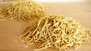 How to make Ramen noodles from scratch alkaline noodles recipe [upl. by Dronski]