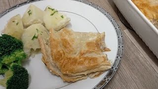 Chicken amp Mushroom Pie Recipe With Puff Pastry [upl. by Airom966]