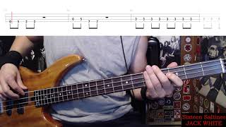 Sixteen Saltines by Jack White  Bass Cover with Tabs PlayAlong [upl. by Ackerman433]