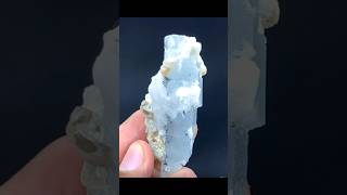 Natural Sky Blue Aquamarine Crystal With MicaAnd Feldspar aquamarine crystals mineralspecimen [upl. by Niessuh]