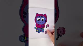 Gabbys Dollhouse DIY Make Your Own Face Stickers ASMR cooltoys [upl. by Nytram]