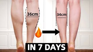 Slim Down Calves in 7 DAYS 12 min Beginner Friendly Slim Legs Workout No Jump [upl. by Ayrad]