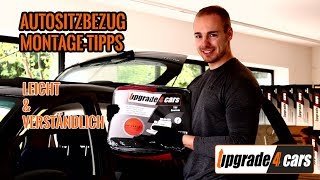 Auto Sitzbezug Montageanleitung Autoschonbezug Tutorial Sitzbezüge montieren [upl. by Katalin898]