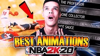 Les meilleures ANIMATIONS sur NBA 2K20  DRIBBLESTIRSLAYUPSDUNKS [upl. by Eirena]