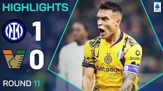 INTERVENEZIA 10  HIGHLIGHTS  Lautaro provides the goods for the Nerazzurri  Serie A 202425 [upl. by Ahsinirt]