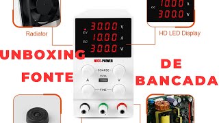 UNBOXING FONTE DE BANCADA NICE POWER 30V5A DO ALIEXPRESS [upl. by Joycelin160]