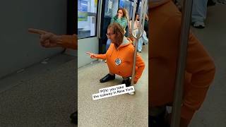 I think I should walk from now on adamrose react funny nyc subway travel funnyvideo [upl. by Eceinart264]