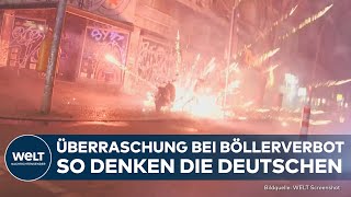 SILVESTER Überraschung in BöllerverbotDebatte So denken die Deutschen über Raketen und Co [upl. by Einned]