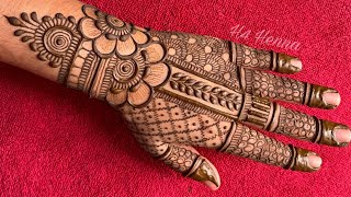 Back Hand Simple Mehndi Design  Easy full hand mehndi design  Mehndi ka simple design Mehdi design [upl. by Atiragram]