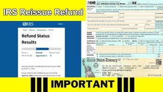 IRS How to Get Your Tax Refund Check Reissued After Moving [upl. by Nobel]