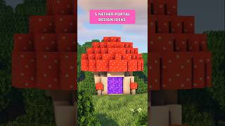 5 Nether Portal Design Idea minecraft shorts [upl. by Aidni1]