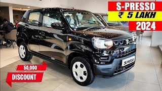 Maruti Suzuki SPresso Vxi plus 2024  Maruti S Presso Review Hindi Vxi model  सिर्फ़ ₹5 लाख [upl. by Berke]