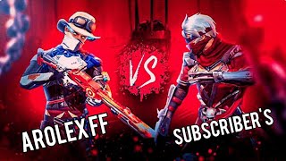 🔴AROLEX FF IS LIVE 1VS11VS42VS6 GUILD TEST [upl. by Arbmat609]