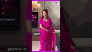 Rubina dilaik in Gulabi saree💗✨ feverfm [upl. by Gudrun]