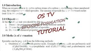 Organic Chemistry Epoxide Formation chemical and physical properties [upl. by Kamat309]