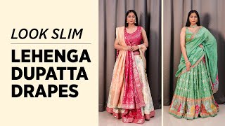 3 Lehenga Dupatta Draping Styles to Look Slim [upl. by Chicoine]