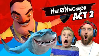 CRAZY SHARK Hello Neighbor ACT 2 Probs KCity GAMING [upl. by Elohcin]