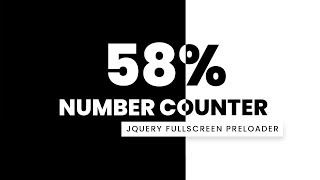 Fullscreen Number Counter Preloader  Html CSS and jQuery [upl. by Aserehs]