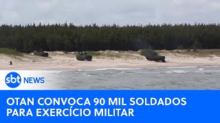 Com 90 mil soldados OTAN faz maior exercício militar desde a Guerra Fria  SBTNewsnaTV 190124 [upl. by Yentyrb]