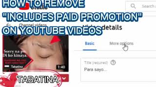 Removing Includes Paid Promotion on Youtube Videos [upl. by Atwood832]