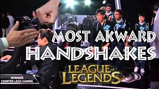 HANDSHAKE MONTAGE  Most AKWARD Handshakes on League of Legends [upl. by Siloam]