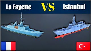 Turkish Istanbul Class VS French La Fayette Class Stealth Frigates [upl. by Demmahum872]