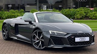 Brand New  Audi R8 52 FSI V10 Performance Spyder S Tronic quattro at Stafford Audi [upl. by Nathanil]