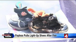 Payless pulls lightup shoes after fire [upl. by Leikeze442]