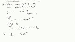 Iodine vs Thiosulphate Titration Calculations Example [upl. by Eneleahcim]