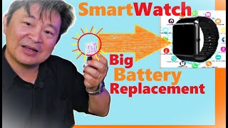 DIY Replace Smartwatch battery with Powerful Lithium battery up to 5x capacity [upl. by Remsen879]