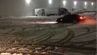 BMW E39 540i DRIFTING ON SNOW [upl. by Ailla]