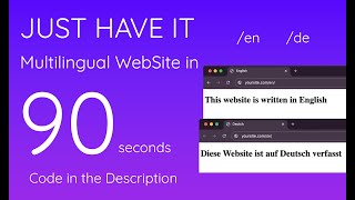 Multilingual Website in 90 seconds JS ONLY [upl. by Aharon]