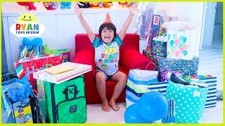 Ryans 7th Birthday Party Opening Presents Roblox Minecraft Nerf toys and more [upl. by Assiruam177]