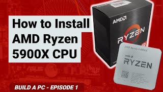 How to install the AMD Ryzen 5900X CPU in a X570 motherboard [upl. by Vikki]