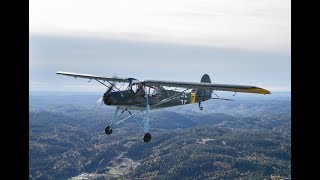 Fieseler Storch first flight  Kjeller Norway 7october 2017 [upl. by Pedrick816]