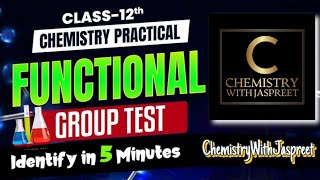 Functional group test  Class 12 practical Test for various groups Alcohols  CarboxylicAcid [upl. by Rehotsirhc984]