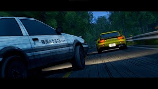 Initial D Legend Stage «Kansei Dorifto» BLENDER CINEMATIC [upl. by Matilda]