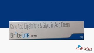 Britelite Cream For Hyper pigmentation On ClickOnCare [upl. by Huskamp411]