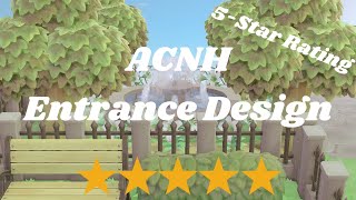 ACNH Entrance Design  City Core  5 Star Island [upl. by Anthe183]