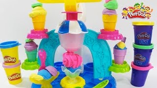 PlayDoh Sorveteria Divertida  Sorvetes com Massinhas de Modelar [upl. by Fricke]