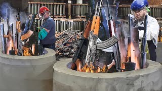 Inside Massive Facility Melting Large Number of Scary Military Weapons [upl. by Siramay]