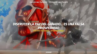 Shingeki no Kyojin Season 1 Opening 1 Full  Guren no Yumiya  Linked Horizon  AMV sub español [upl. by Snapp]