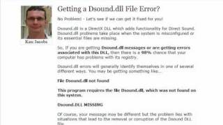 Dsounddll Error Fix  Dsounddllcom [upl. by Arrais]