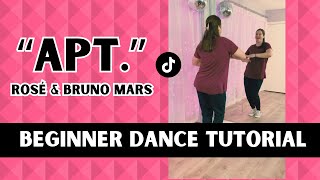 quotAPTquot Dance  Rosé amp Bruno Mars 🩷🖤 BEGINNER DANCE TUTORIAL 🩷🖤 StepbyStep amp Backview [upl. by Einahpehs]