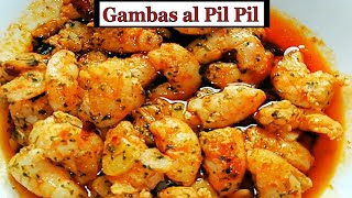 Gambas al Pil Pil o al Ajillo Receta Andaluza [upl. by Etteiluj]