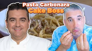 Italian Chef Reacts to CAKE BOSS Spaghetti Carbonara [upl. by Anselma]