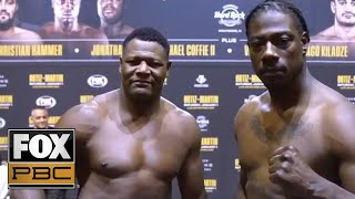 Luis Ortiz vs Charles Martin  WEIGHIN  PBC ON FOX [upl. by Chrissa764]