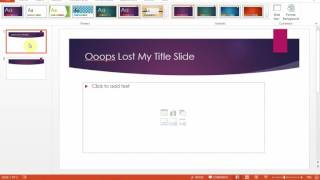 Microsoft PowerPoint 2013 How To Change Slide Back To Title Slide Layout [upl. by Dyer]