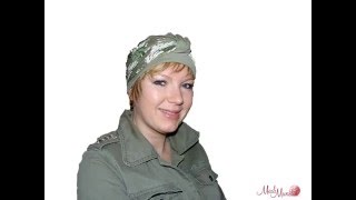 Alopecia Chemo How to wear a Buff® Demo MediMundo trendy Headwear Chemo Alopecia [upl. by Gabrielson148]